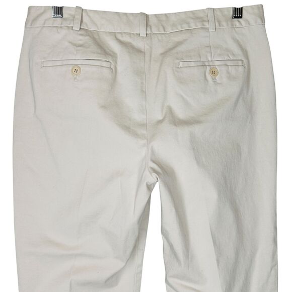 Talbots Pants Size 10 Stone Neutral Signature Fit Square Front Welt Back Pockets - Picture 5 of 9